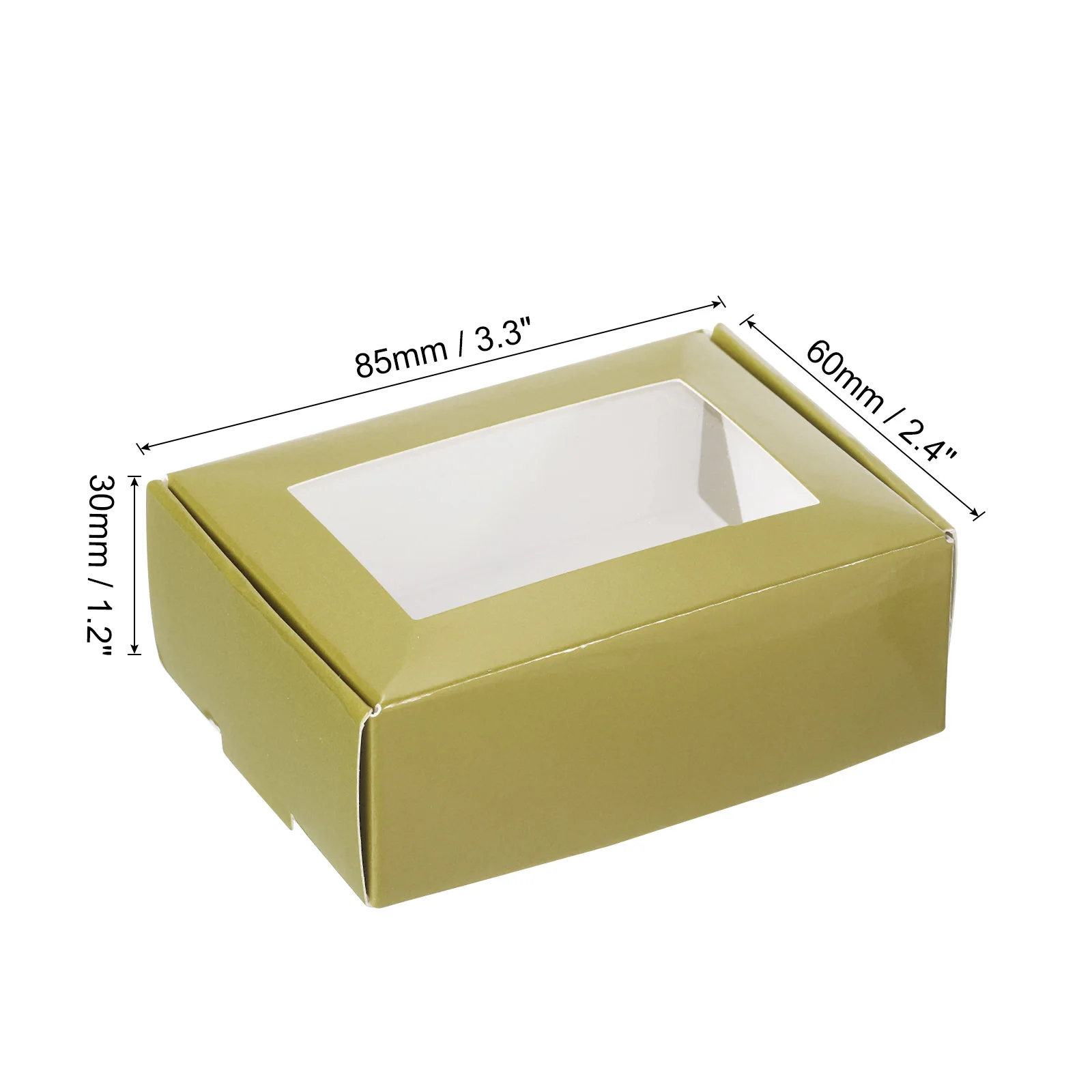 30-Pack Paper Soap Boxes with Transparent Window, Rectangle Foldable Packaging Holders ... - SKU PSB01028 - UGI Packaging