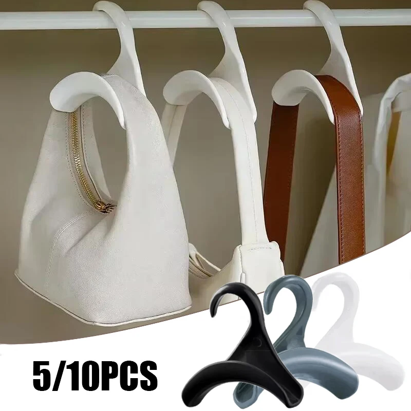 5pcs bag hanger hook Handbag hat scarf storage rack wardrobe backpack hook Handbag Holder Storage Rack