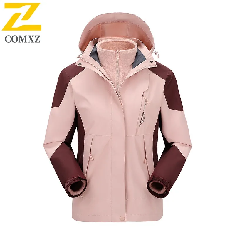 COMXZ Men Adventure Jacket Timeless 3-in-1 Design Outdoor Windproof Motorcycle Coat Comfort Fashion Autumn Men Windbreaker