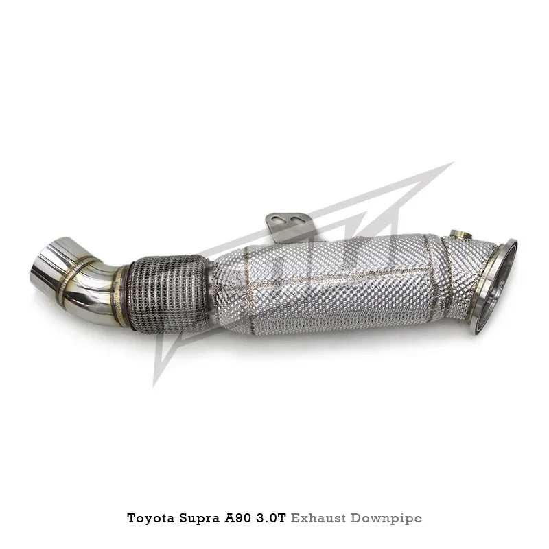 Section High flow Pipes branch downpipe Exhaust Pipe with For A90 3.0T -