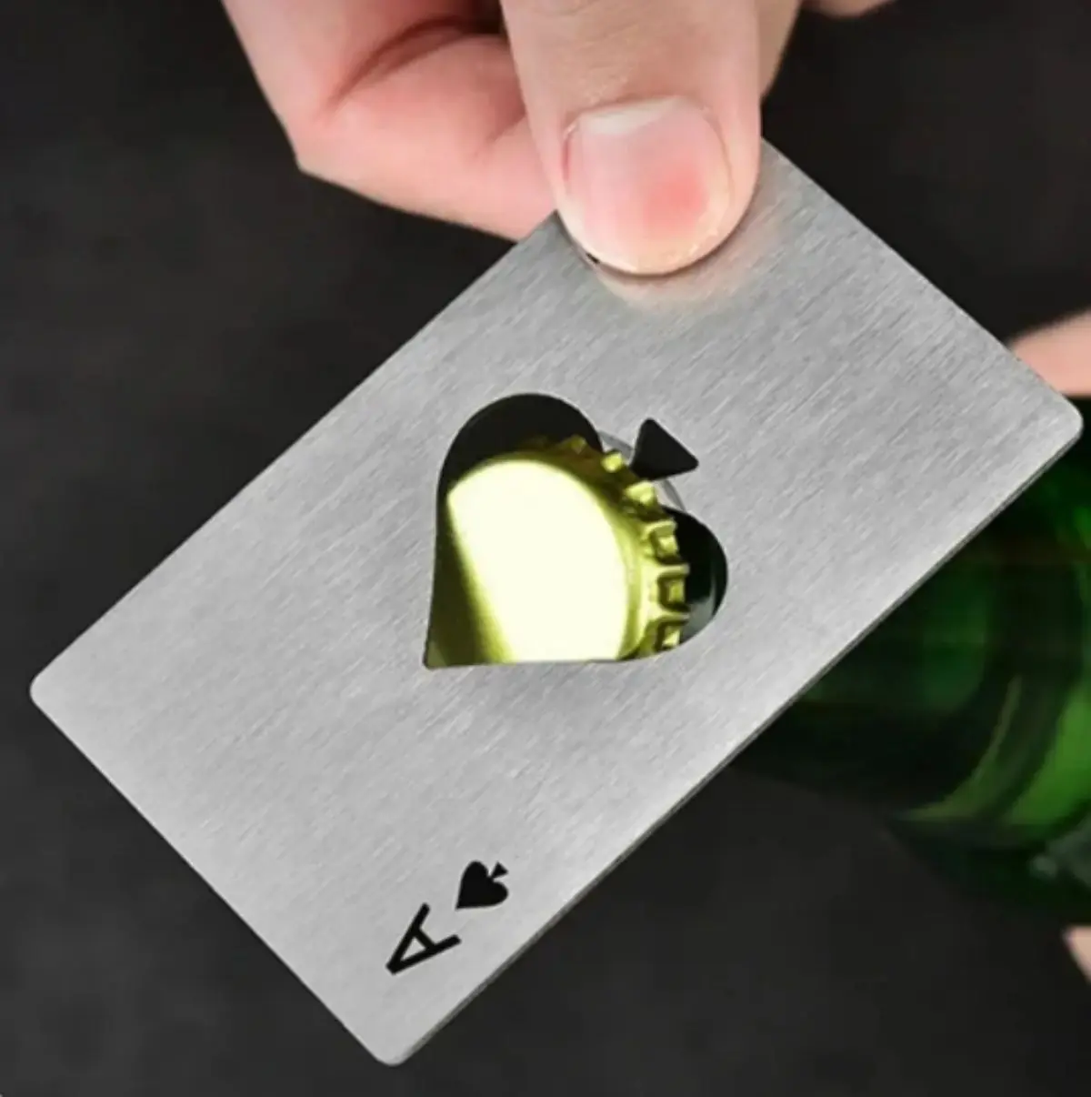 Bottle Opener Ace of Spades Credit Card Size Creative Playing Card Shaped Portable Stainless Steel
