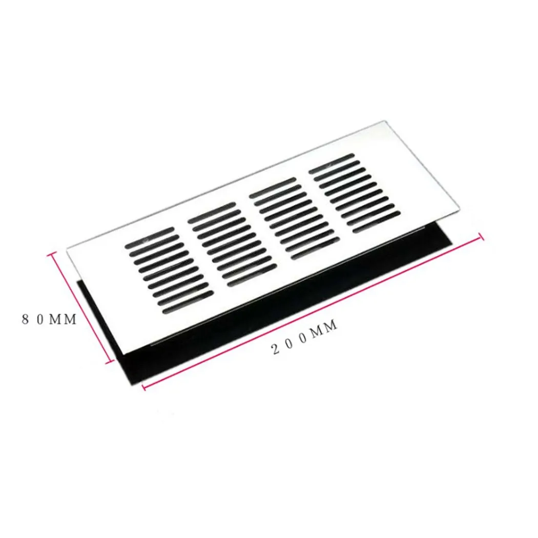 80*150-400mm Aluminium Air Vent  Silver Louvred Grill Ventilation Grille Cover For Wardrobes,shoe Cabinets,computer Cabinets