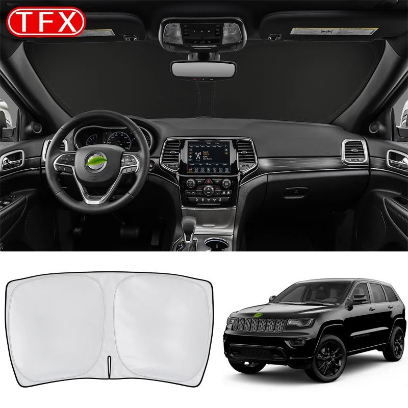 

For Jeep Grand Cherokee 2011-2021 Car Styling Nano-Insulat Windshield Sunshade Front Window Sun Shade Visor interior Accessories