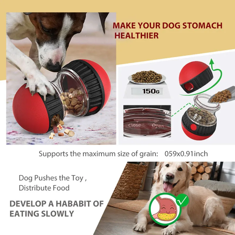 Pet Leaky Dog Toy Tumbler Slow Food Toys for small Medium Large
