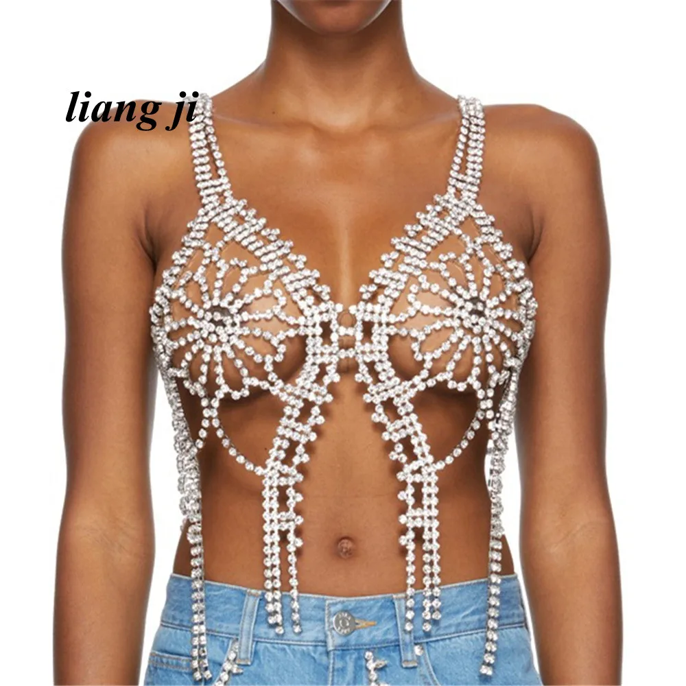

Body Jewelry Bikini crystal Bra Chain Tassels Skirt Chain Sexy Flower Tassel Dress Chain Night Club festival clothing Body Chain