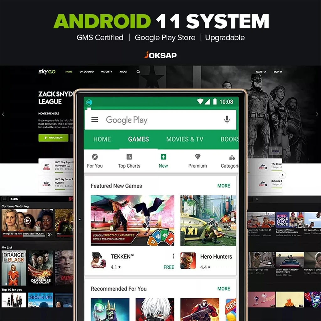 신제품 오리지널 패드 5 프로 태블릿 128GB/512GB ROM 글로벌 버전, 태블릿 안드로이드 11.0 스냅드래곤 845 구글 플레이 SIM 5G WIFI c 타입