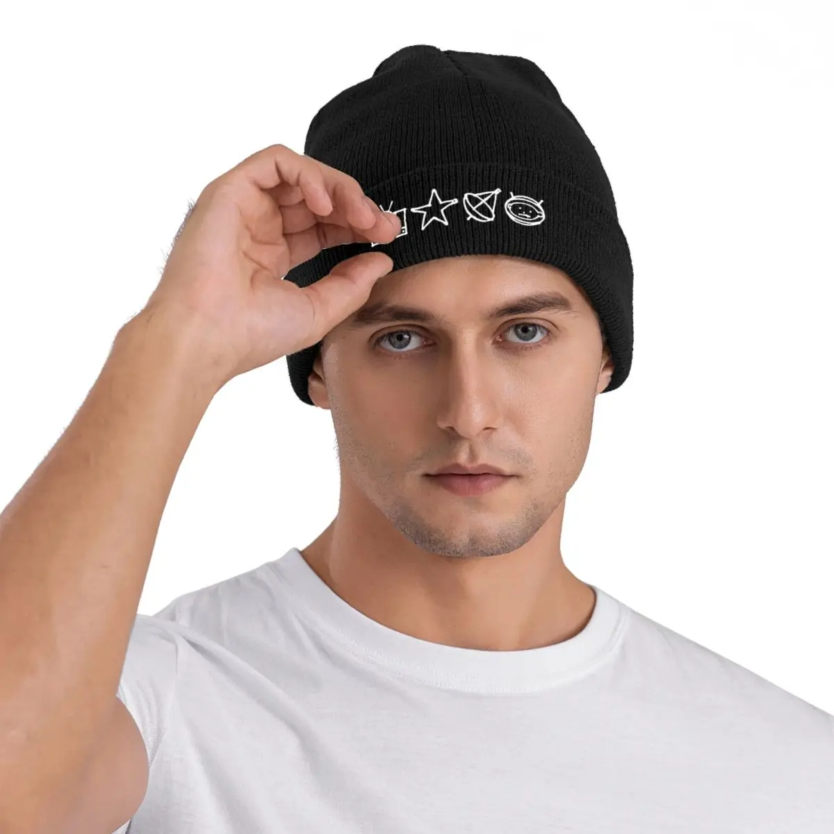 U2 Zoo TV Symbols Warm Knitted Hats Ski Cap Beanie Hat Bonnets Skullies Beanies 4