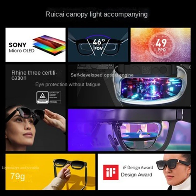 Xreal Nreal Air Smart AR Glasses Portable AR Space Giant Screen 1080p  Viewing Mobile Computer 3D HD Private Cinema