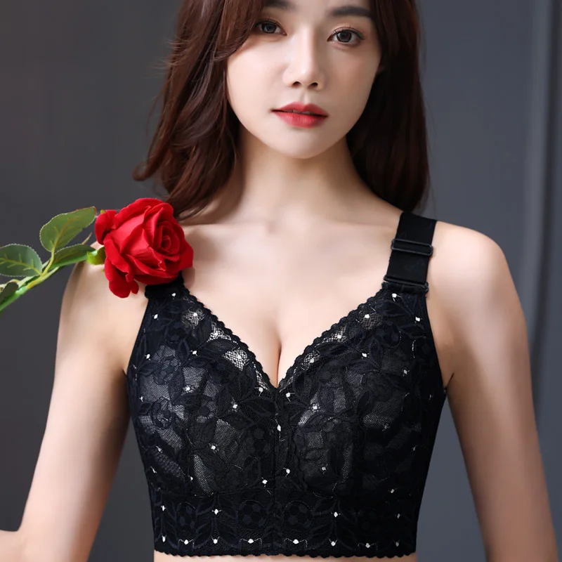 Женский однотонный бюстгальтер, кружевные подтяжки с вкладышами, дышащий бесшовный бюстгальтер с чашкой пуш-ап размеров C D E, повседневный сексуальный бюстгальтер на косточках BH