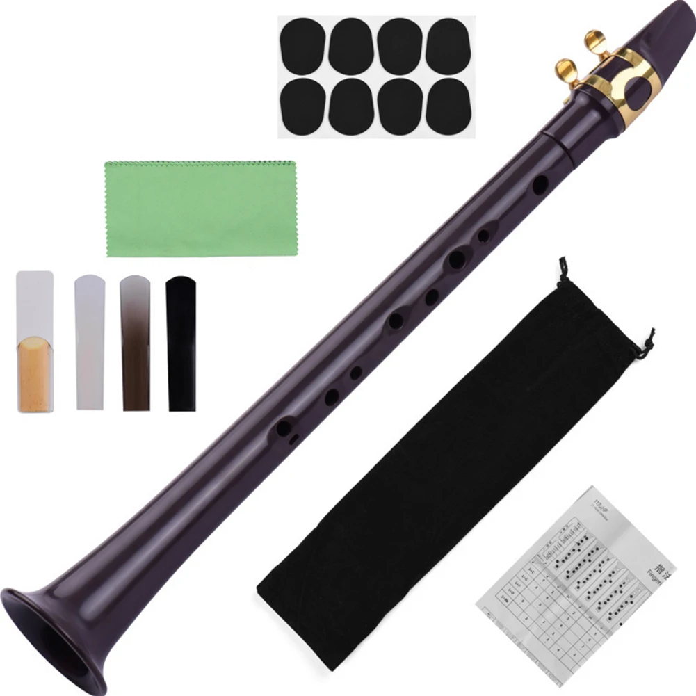 11-hole C Key Pocket Sax with Alto Mouthpiece Ligature Reeds Dental Pads Portable Saxophone with Carrying Bag Little Saxophone