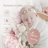13Pcs Baby Acrylic Balloon Milestone Cards Number Monthly Memorial Photography Accessories For 0-12 Months Newborn Birth Gift 5