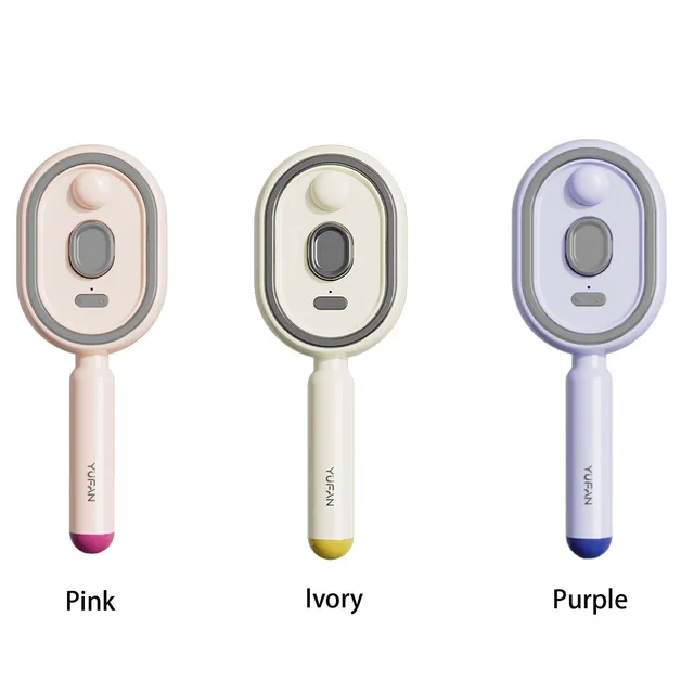 Wet Electrics Hairbrush with Water Spray Rechargeable Steams Hair Straightener USB-C Charging for Both Long & Short Hairs 2