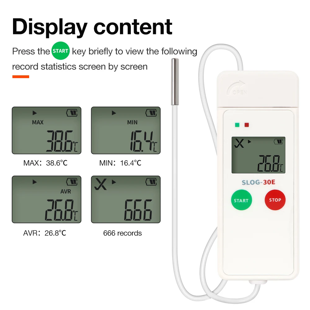 2025 USB Temperature Data Logger 65000 Points for Warehouse Cold Chain