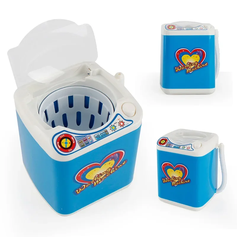 

Electric Mini Simulation Children Play Automatic Cosmetic Powder Puff Washing Machine Makeup Brushes Cleaner Washer Tool