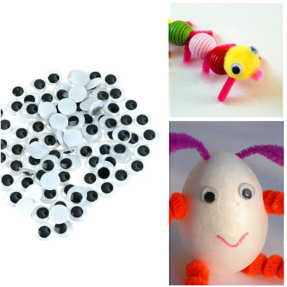 100pcs/lot 6-15mm DIY Not Self-adhesive Eyes For Dolls Googly Wiggly Eyeballs 6mm 8mm 10mm 12mm 15mm Doll Eyes Googly Doll Eyes Plastic Toy Eyes