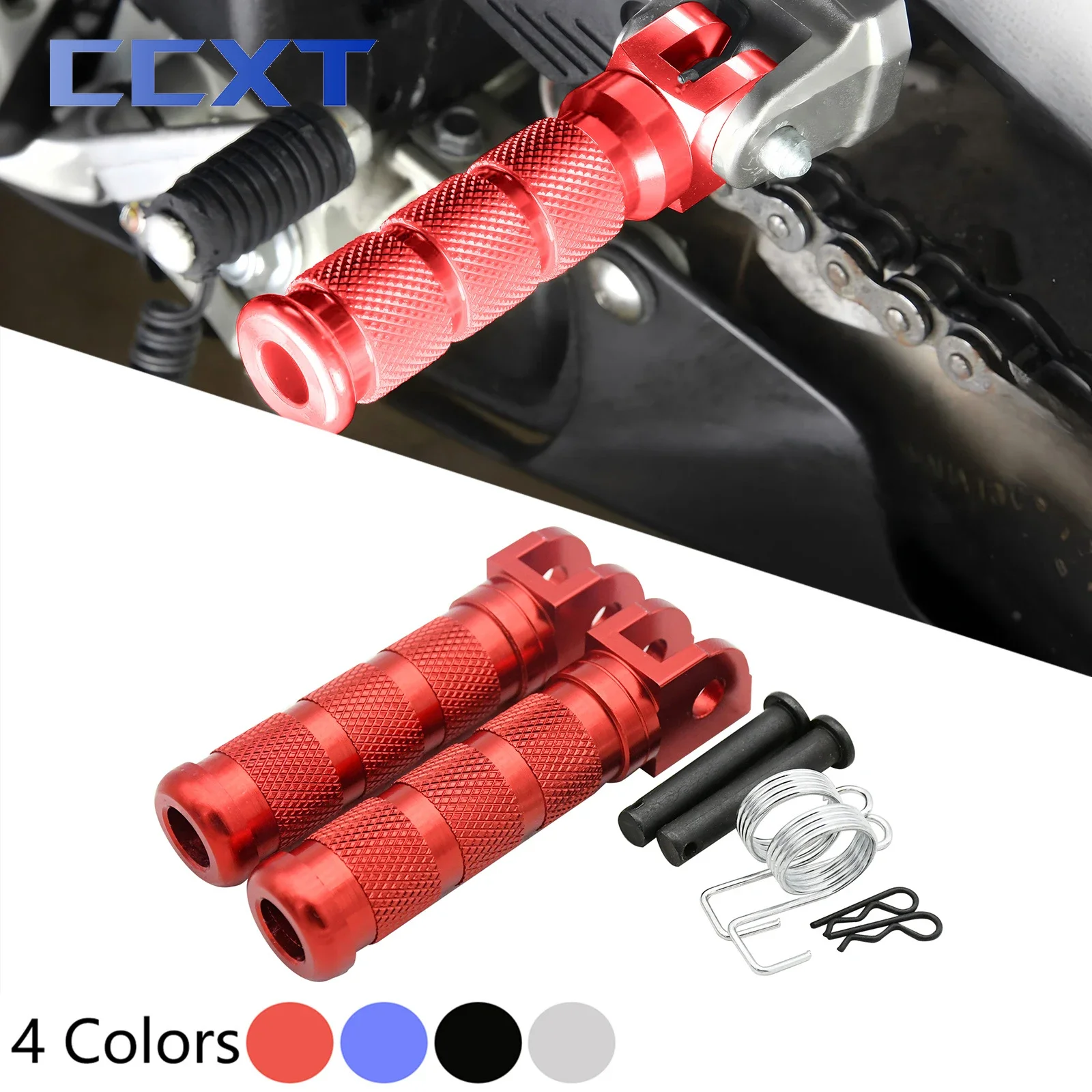 Motorcycle Pedal Foot Pegs FootRest Footpegs For Honda CBR250R CBR300R CBR400R CBR500R CBR600RR 1000RR Yamaha Suzuki Kawasaki motorcycle accessories motorcycle footrests motorcycle foot pedals