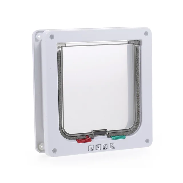 Security Lock Flap Door for Dog Cats Kitten ABS Plastic Small Pet Gate Door Kit Cat Dogs Flap Doors Dog Cat Accessories 6