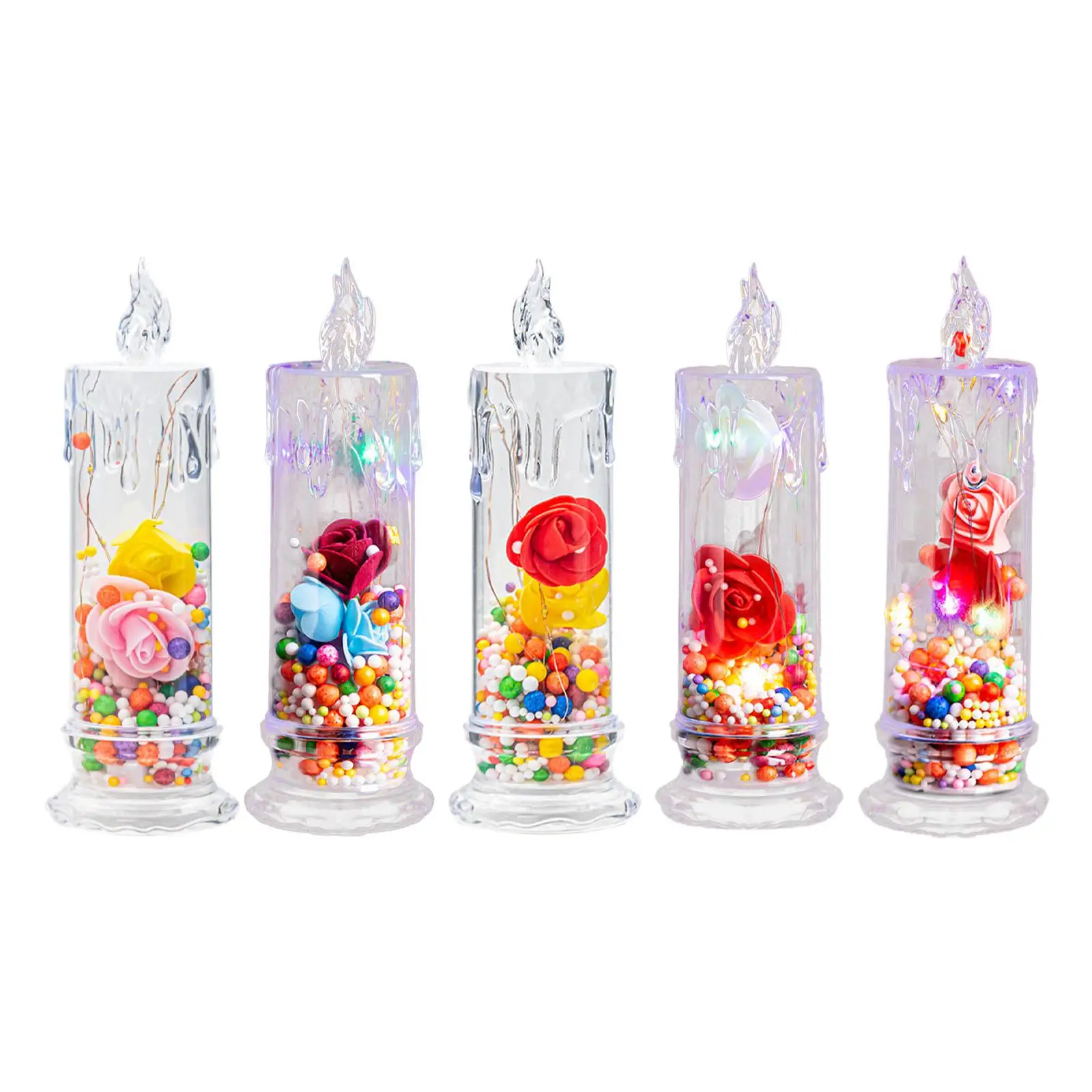 

Preserved Rose with Colorful Lights Beautiful Handmade Valentines Day Gifts Tabletop Decoration for Him Couples Woman Mom Teens