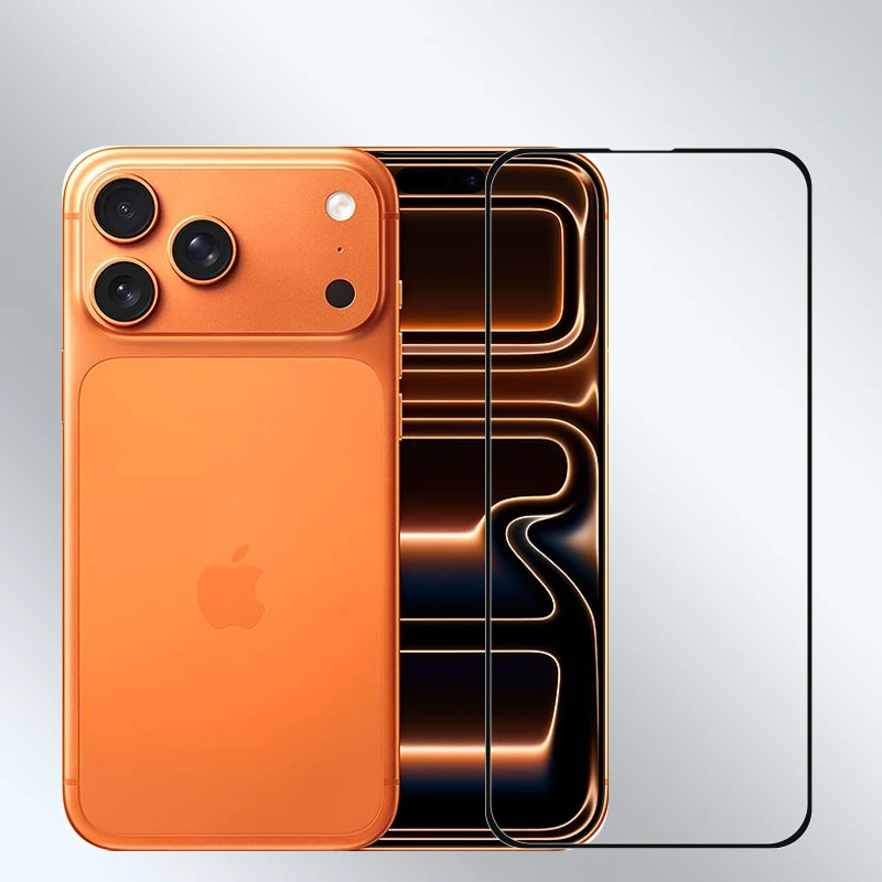 3 pezzi/per protezione schermo Apple 17Pro per iPhone 17 vetro temperato 9h vetro frontale antigraffio con colla completa - immagine 2