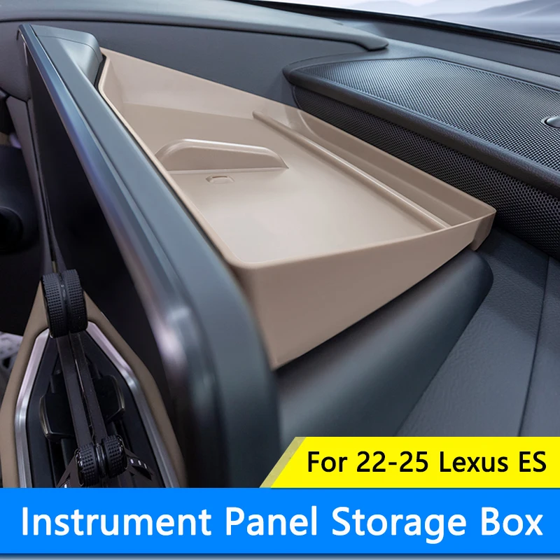 QHCP Car Dashboard Screen Storage Box ABS Console Screen Back Tray Pallet Organizer For Lexus ES 22-24 ES 25 Interior Accessory