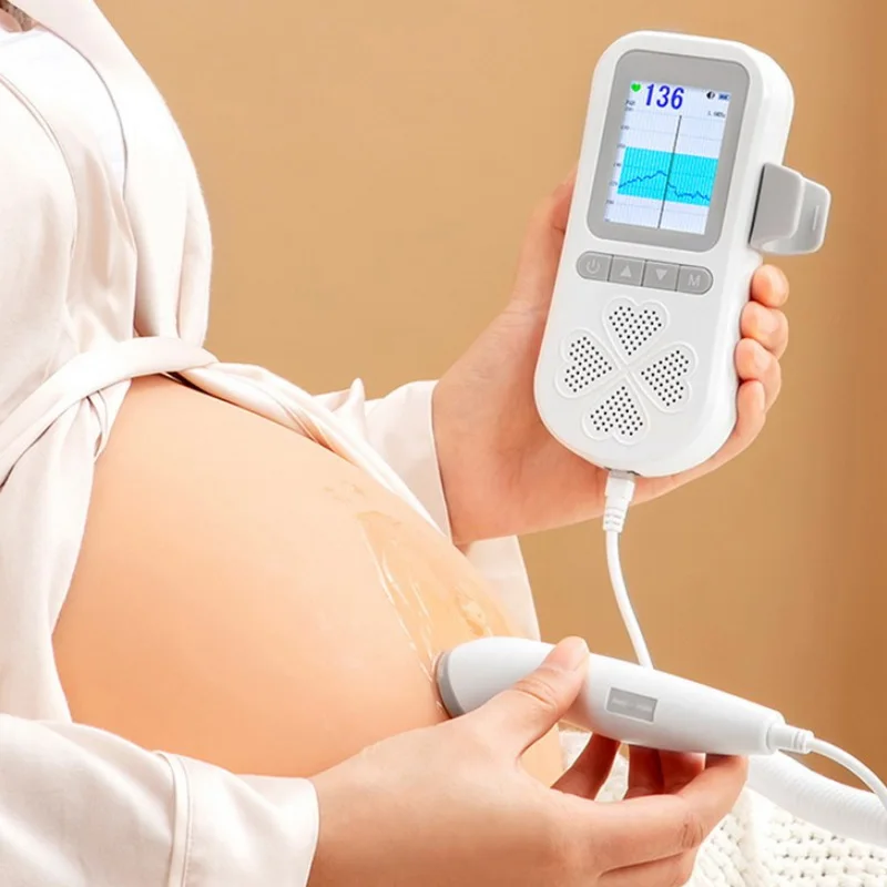 Ultrasound Doppler Fetal Portable Baby Heartbeat Rate Monitor For Pregnancy Fetal Heart Beat Doppler Rechargeable Medical fetal heart rate monitor