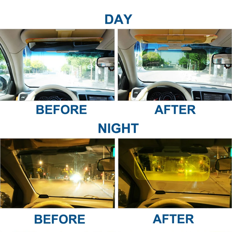 HuiER Auto Sonnenblende Auto Tag & Nacht Anti-sonne & Anti-blenden Auto  Vision Spiegel Klare Sicht dazzling Glas Brille für Autos Sonnenblende -  AliExpress