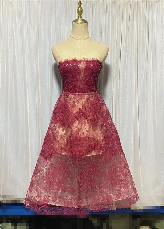 Korean Style 3D Flower Sequin Lace Strapless Dress Elegant Multi-color Mesh Long Dresses Women 2025 New Spring Summer A7877