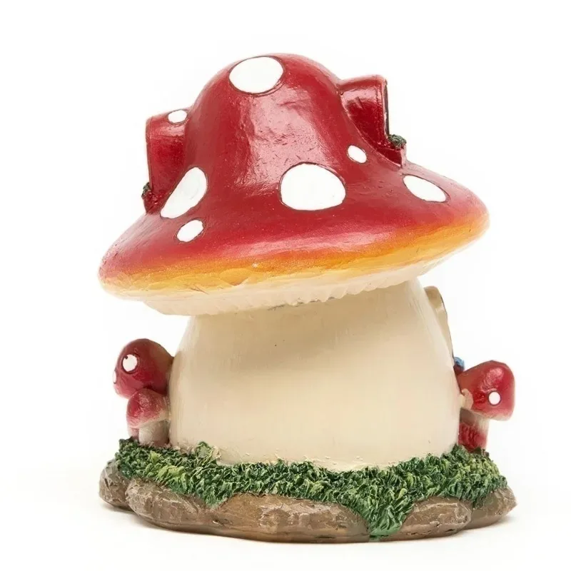 Cute 8.5cm*10cm Mushroom House Miniature Resin Fairy Garden Flower Potted Craft Home Decoration Ornaments