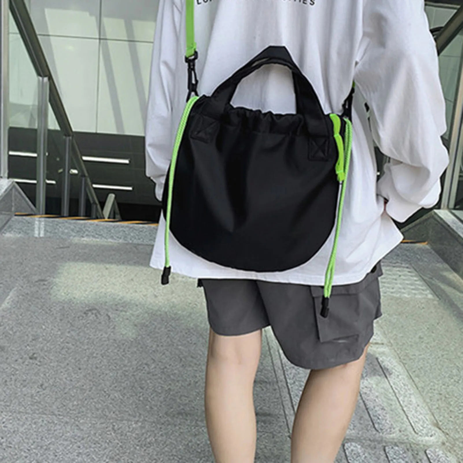 Solid Color Nylon Totes Shoulder Bags for Women Personalized Pleated Drawstring Lady Bag Simple Female Commuter Handbag women tote bags