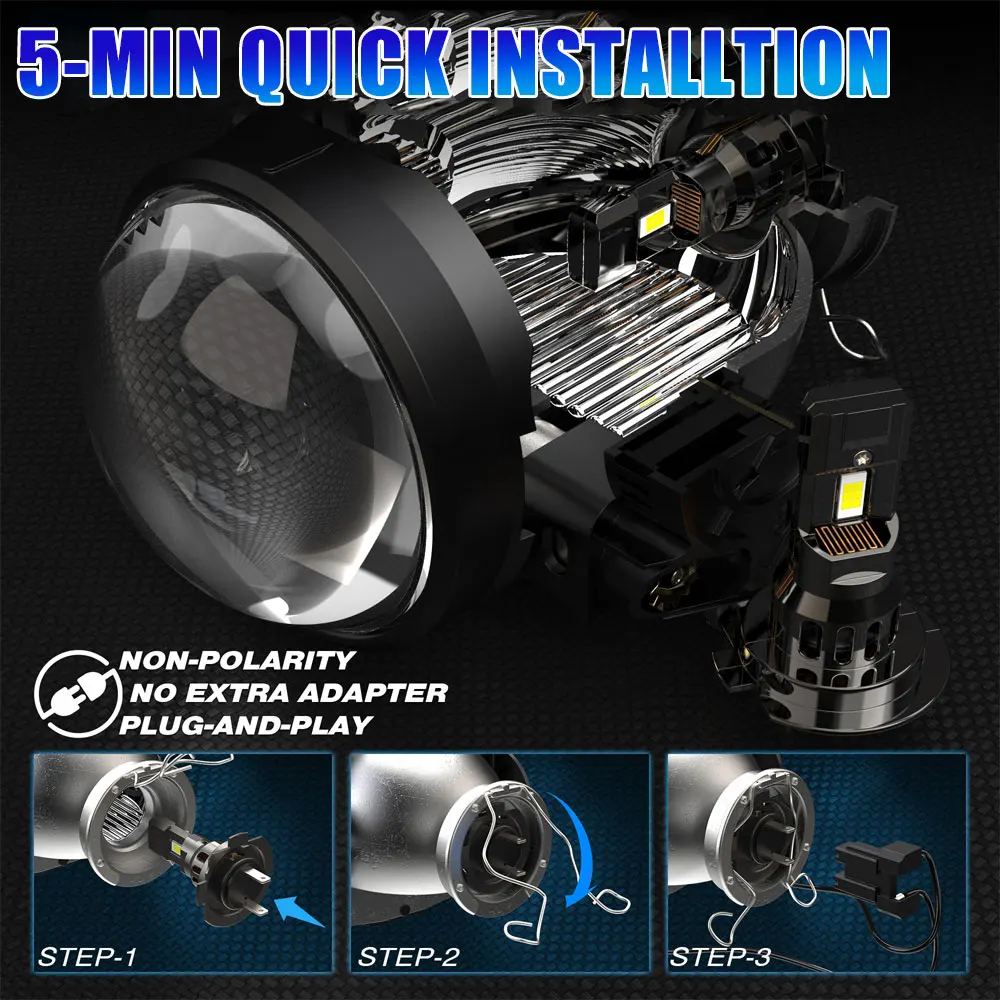 H7 H4 LED 헤드라이트 H3 9005 HB3 CANBUS LED 전구 상향등 하향등 헤드램프 6000K 스포트라이트 터보 라이트 자동차용 플러그 앤 플레이 12V