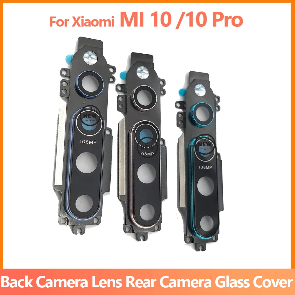 

Original For Xiaomi Mi 10 Mi 10 Pro Rear Camera Glass Lens Cover with Sticker Replacement Spare Parts With Frame Holder