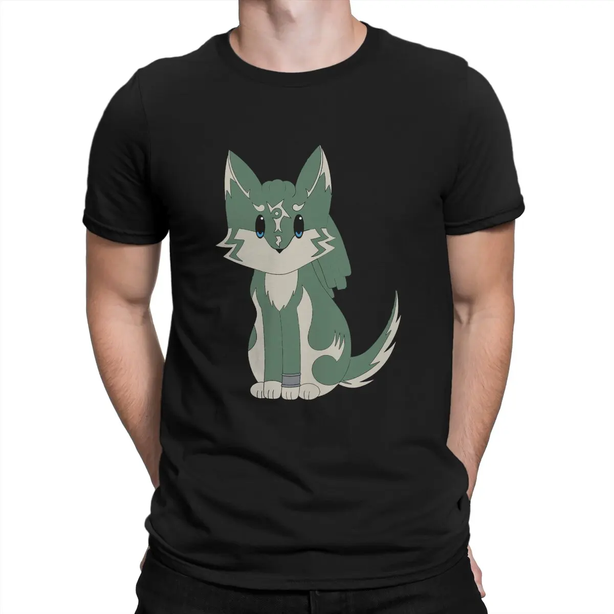 T-Shirt Casual Twilight Princess Chibi Wolf Link Per Uomo T-Shirt Girocollo 100% Cotone Z-Zelda T-Shirt Manica Corta