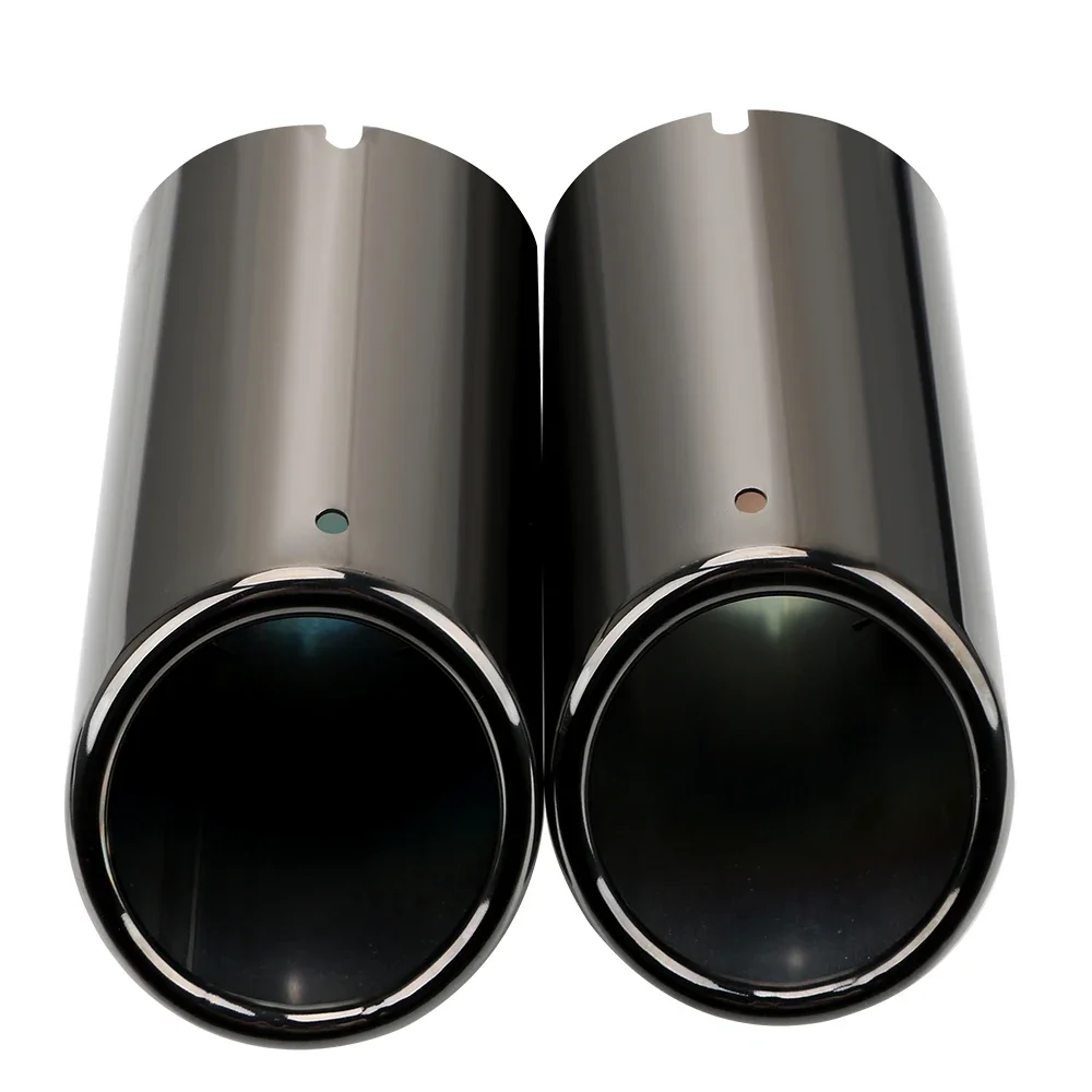 1Set Stainless Steel Car Exhaust Muffler Tip Pipes Covers for Audi A1 A3 A4 TT VW Volkswagen PASSAT TIGUAN Car Exhaust Tail Pipe