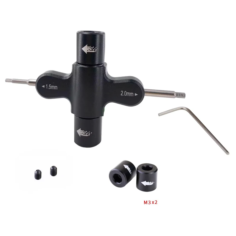 Clé à écrou M3 M5 pour moteur d'hélice drone FPV Racing - 1 pièce noir