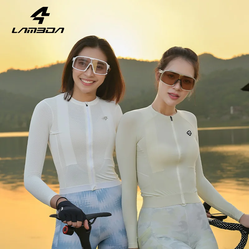 Cycling Jersey Long-Sleeved Sun Protection Spring Summer Bicycle Clothes Road Mountain Bike Thin Top For Women LAMEDA