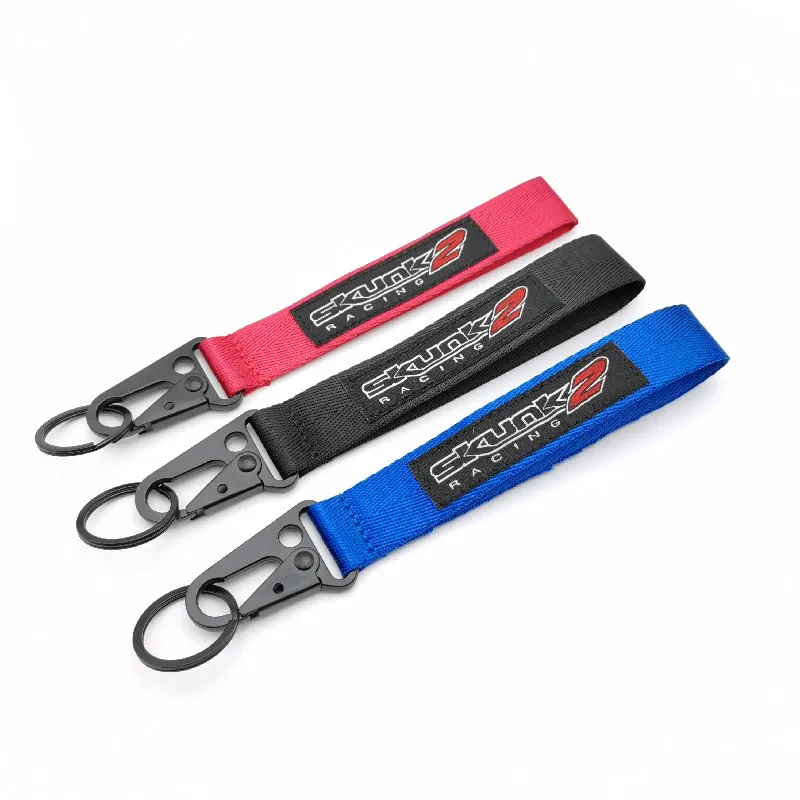 Portachiavi Per Auto Etichetta Tessuta Cordino In Nylon Decorazione Portachiavi Portachiavi Logo Per Skunk2 Honda Civic Eg6 Fit Dio Jdm Usdm Accessori