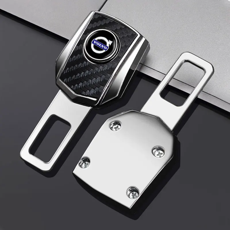 볼보 S60 S90 XC40 XC60 V90 S40 S80L 악세서리용 카시트 벨트 클립 연장 락 버클 플러그 두꺼운 인서트 소켓 컨버터