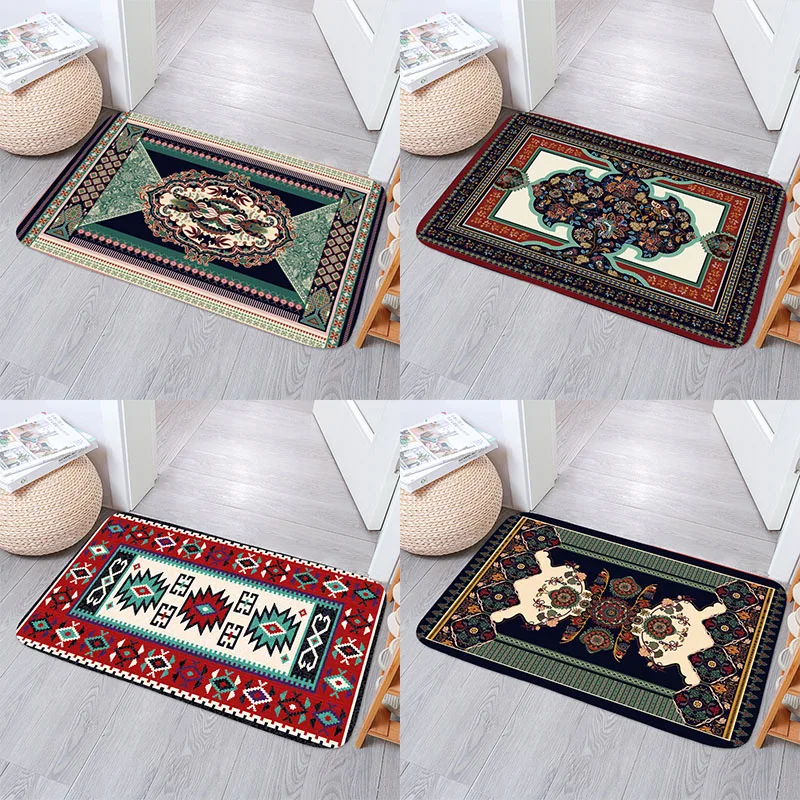 

Bohemia Persian Rug Entrance Door Mat Kitchen Bathroom Non-slip Floor Mat Living Room Floor Bedroom Room Home Decor Mat