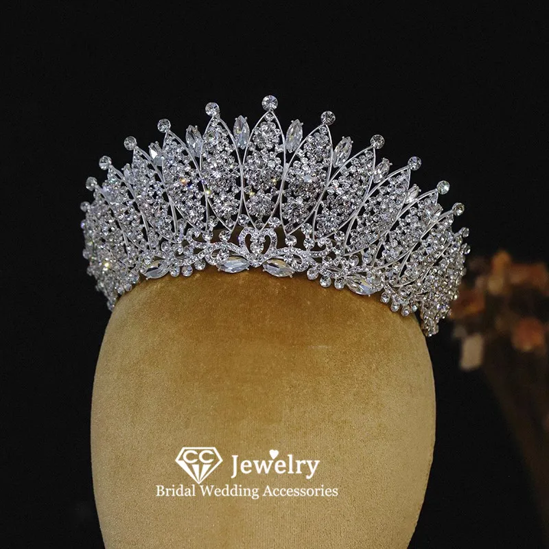 

CC Crowns for Women Wedding Hair Accessories Bridal Headpiece Engagement Hairwear Crystal Vintage Tiaras Diadem Hairbands AN451