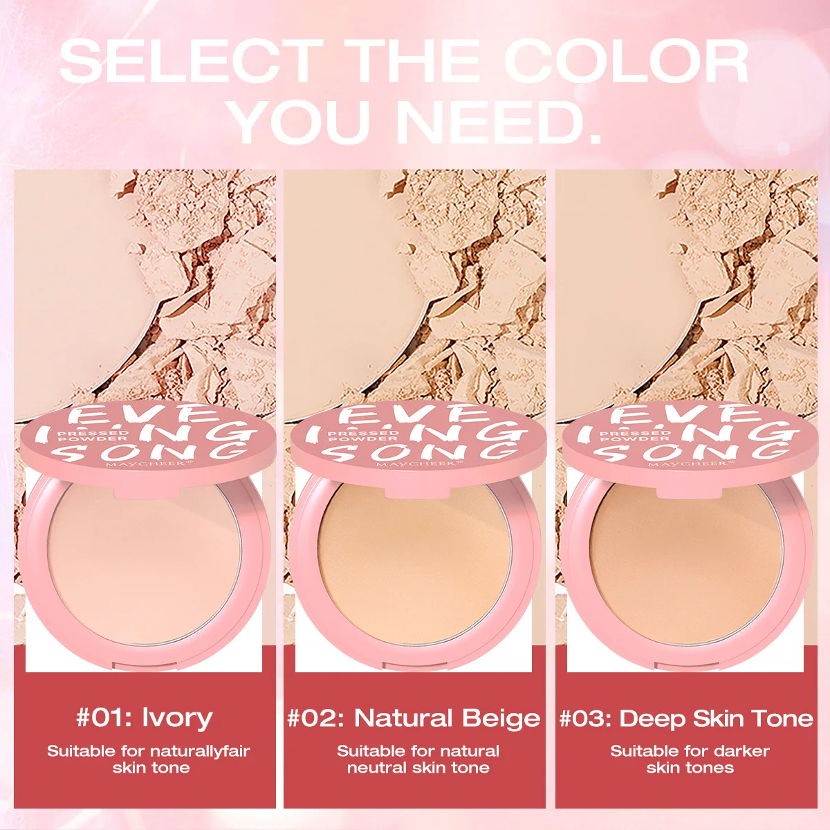 Matte Pressed Powder Long-lasting Soft Light Setting Powder Skin Brightening Oil Absorbing Waterproof Sweat Resistant Makeup_voghion.com
