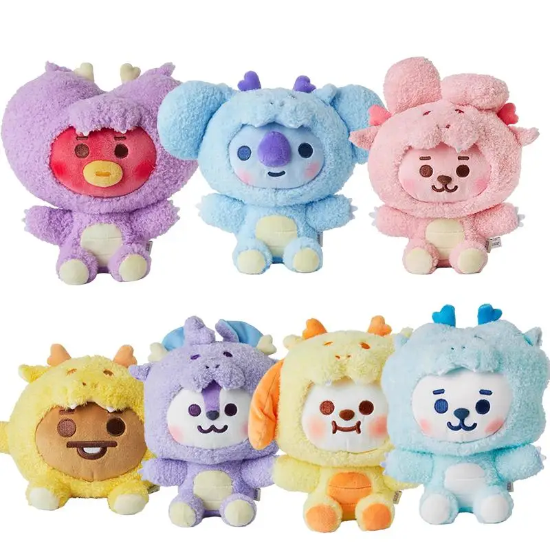 

Line Friends New Anime Bt21 Year of The Dragon Limited Series Plush Doll Anime Shooky Koya Rj Plushie Pillow Toys New Year Gifts