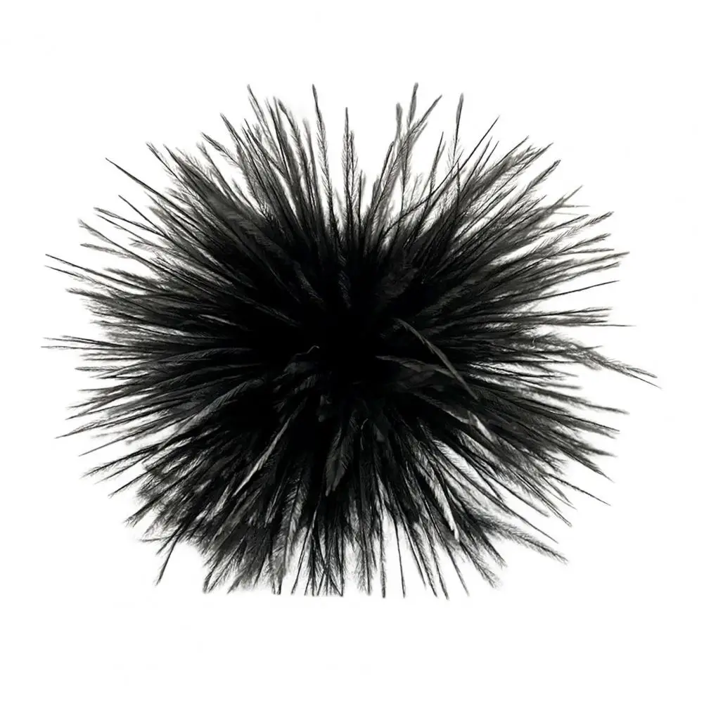 

Decorative Flower Pin Elegant Faux Ostrich Feather Brooch for Wedding Party Prom Soft Lightweight Garment Hat Bag Decoration