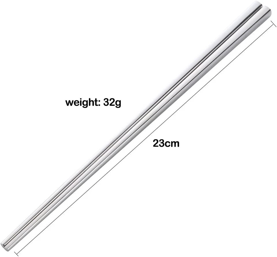 Bacchette in acciaio inox riutilizzabili multicolore leggere 304