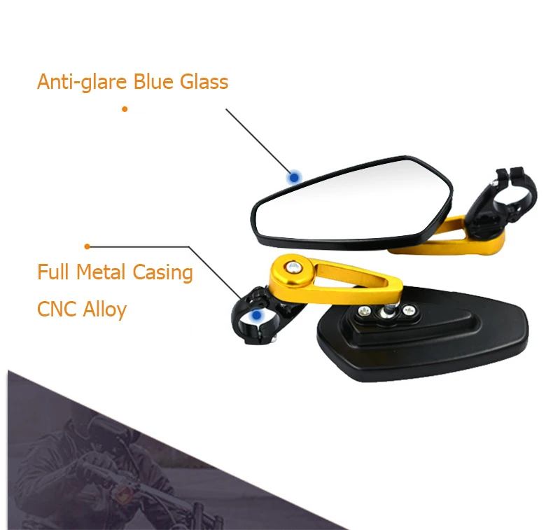 Motorcycle Rear View Mirrors Universal CNC Aluminum Anti-glare For Honda Yamaha Suzuki Scooter ktm