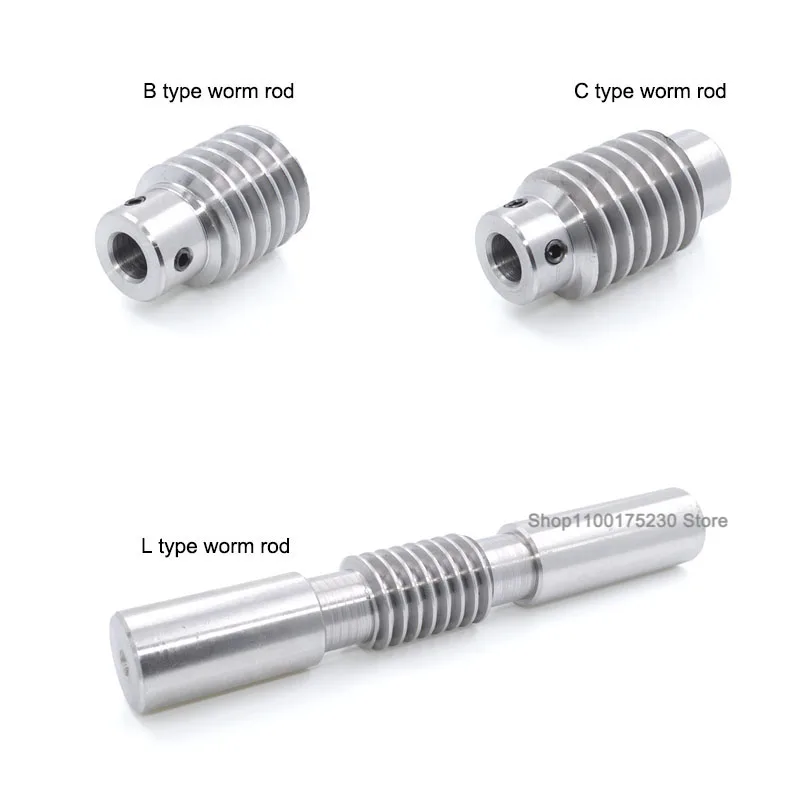 Transmission gear 1Pcs 1.5M 20/25/30/40T 45# Steel Worm Gear Wheel Worm Rod 1.5 Modulus 20/25/30/40 Teeth Gear Round Bore & Keyway Bore