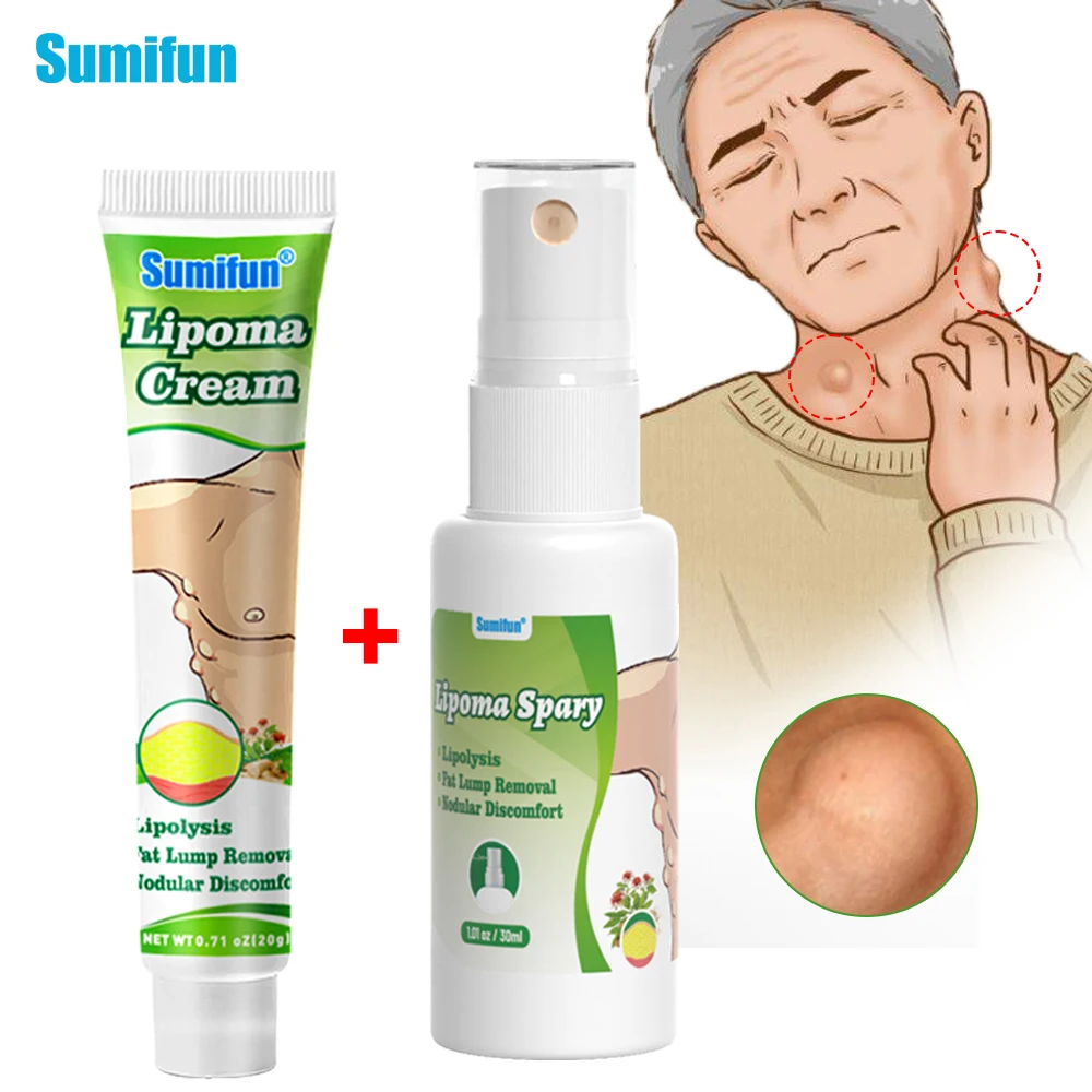 

2Types Sumifun Lipoma Treatment Spray Cellulite Tumor Exfoliating Detox Remove Skin Node Swelling Pain Relief Health Care Liquid