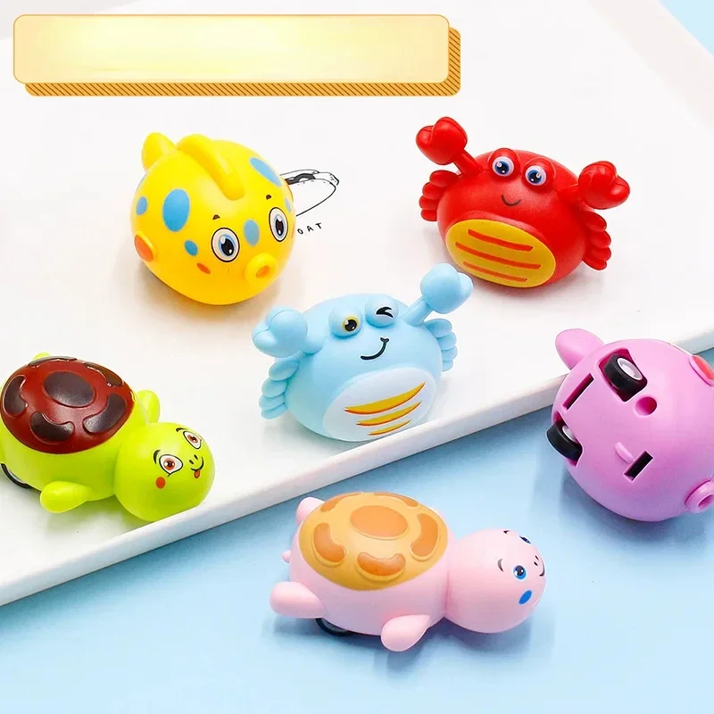 

1Pcs Simulation Crab Turtle Small Fish Children's Toy Car Cute Cartoon Sea Animals Pull Back Car Birthday Gifts