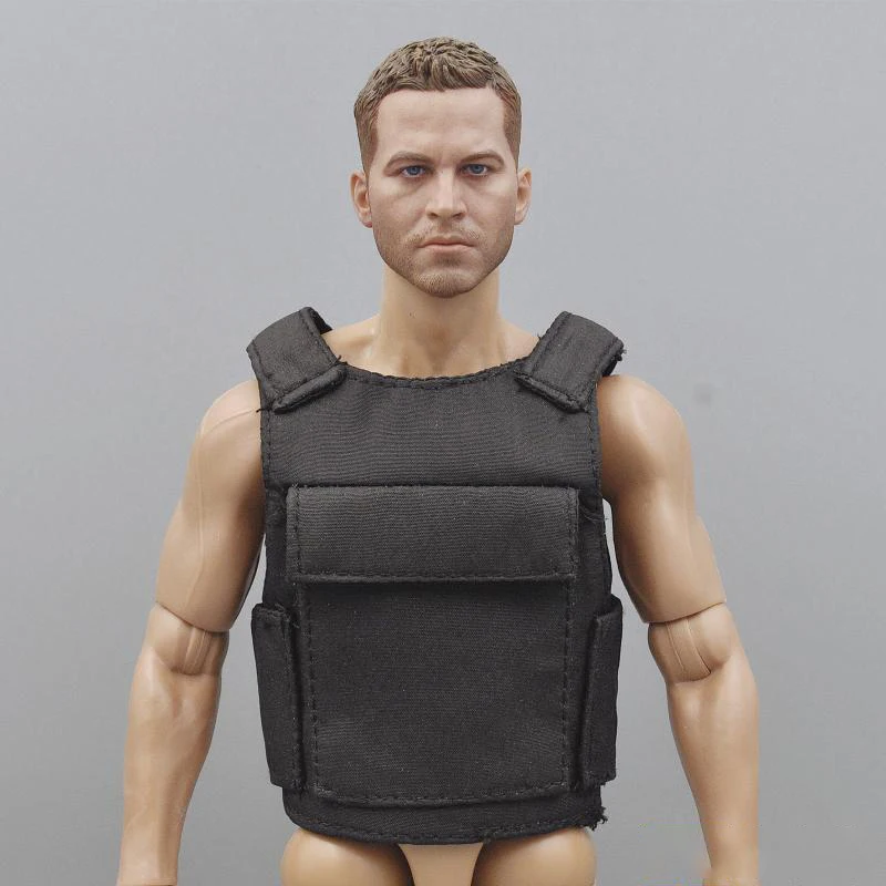 1/6 Scale Accessories Model Black Bulletproof Vest 12" Action Figure Body Armor 