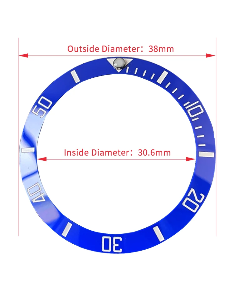 com 38x30.6mm, sub-estilo luminoso para seiko skx007