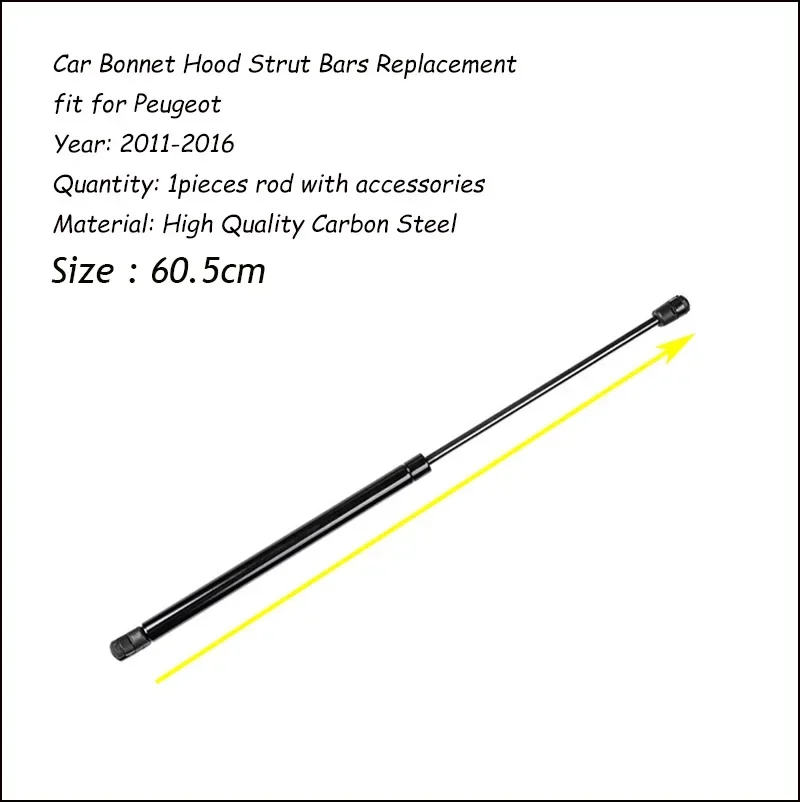 JINGLINGKJ 9686809680 For 2011-2018 DS5 Front Hood Damper Gas Struts - View #11